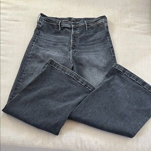 MOTHER  The Pixie Sailor Ankle The Night is Watching Grey Jeans size 33